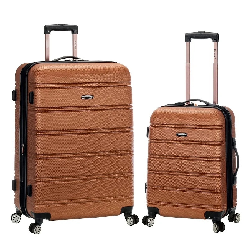Hardside Expandable Spinner Wheel Luggage, Brown, 2 Piece (20"/28")