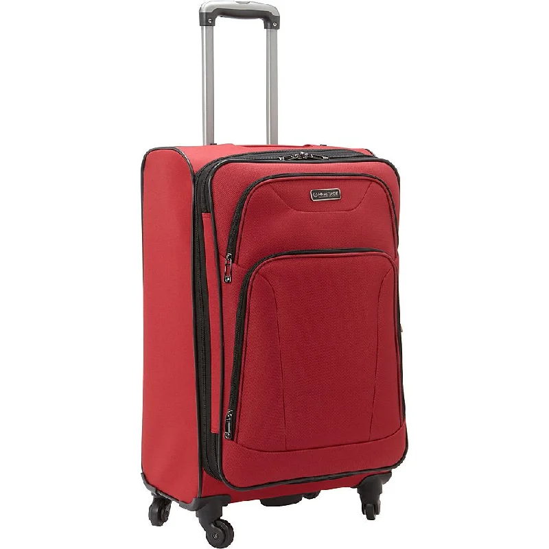 Heritage Travelware Wicker Park 24" 600d Polyester Expandable 4-Wheel Checked Luggage, Red Heritage Travelware Wicker Park 24" 600d Polyester Expandable 4-Wheel Checked Luggage, Red