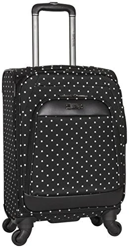 Kenneth Cole Reaction Dot Matrix 20" 600d Polka Dot Polyester Expandable 4-Wheel Spinner Carry-on Luggage, Black Kenneth Cole Reaction Dot Matrix 20" 600d Polka Dot Polyester Expandable 4-Wheel Spinner Carry-on Luggage, Black