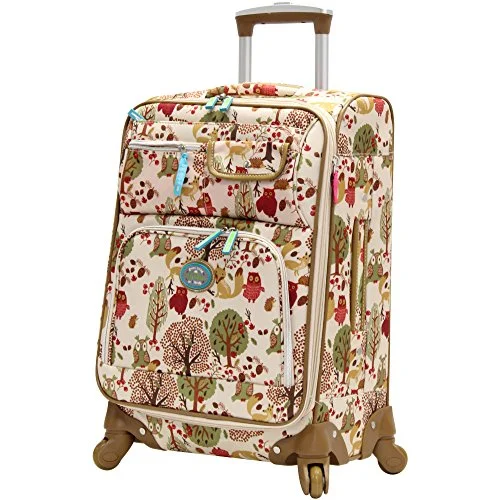 Lily Bloom Carry On Expandable Design Pattern Luggage With Spinner Wheels For Woman (20in, Forest) Lily Bloom Carry On Expandable Design Pattern Luggage With Spinner Wheels For Woman (20in, Forest)
