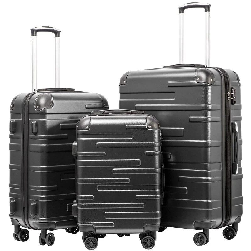 Luggage Expandable(only 28") Suitcase 3 Piece Set with TSA Lock Spinner 20in24in28in