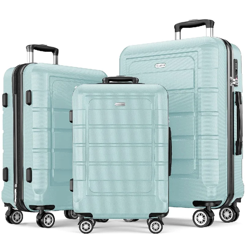 Luggage Sets Expandable PC+ABS Durable Suitcase Double Wheels TSA Lock