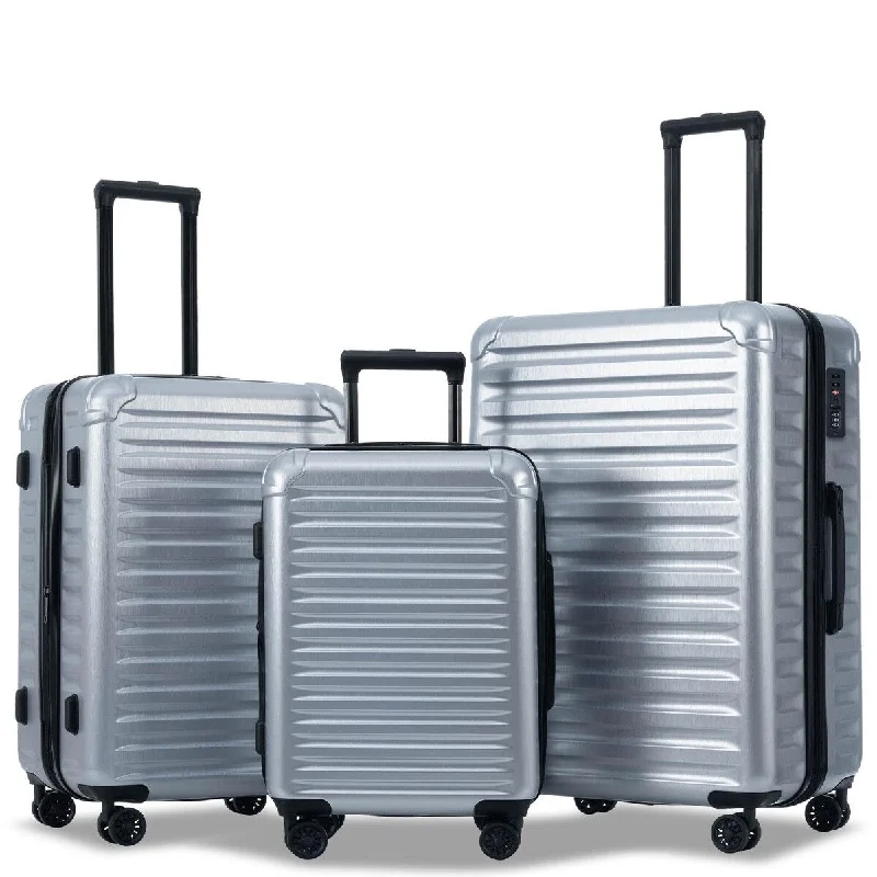 Luggage Sets New Model Expandable ABS+PC 3 Piece Sets with Spinner Wheels Lightweight TSA Lock (20/24/28) Luggage Sets New Model Expandable ABS+PC 3 Piece Sets with Spinner Wheels Lightweight TSA Lock (20/24/28)