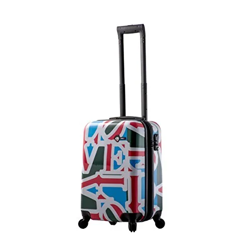 Mia Toro Love Collection Hard Side Spinner Luggage Carry-On, LCG, Green