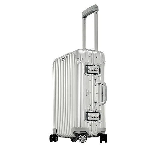 Rimowa Topas IATA Carry on Luggage 21" Inch Multiwheel 32L TSA Lock Spinner Suitcase Silver Rimowa Topas IATA Carry on Luggage 21" Inch Multiwheel 32L TSA Lock Spinner Suitcase Silver