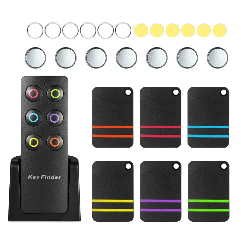 Smart Wireless Key Finder RF Key Locater Item Tracker 1 Transmitter & 6 Receiver Anti-lost Alarm Smart Wireless Key Finder RF Key Locater Item Tracker 1 Transmitter & 6 Receiver Anti-lost Alarm