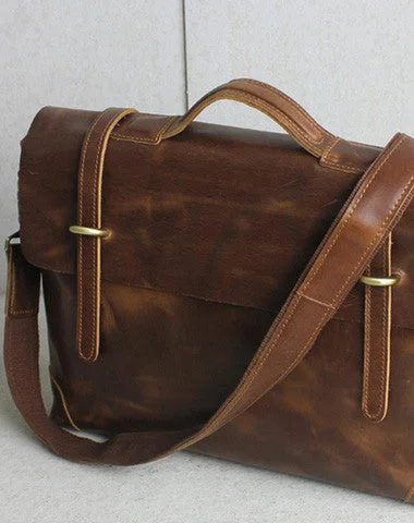 Handmade leather men Briefcase messenger dark coffee brown shoulder bag vintage bag Handmade leather men Briefcase messenger dark coffee brown shoulder bag vintage bag