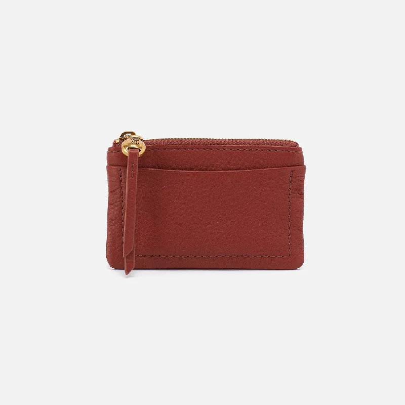 Eco-friendly money clips made from sustainable materialsEco-friendly money clips made from sustainable materialsLumen Card Case In Pebbled Leather - Rust