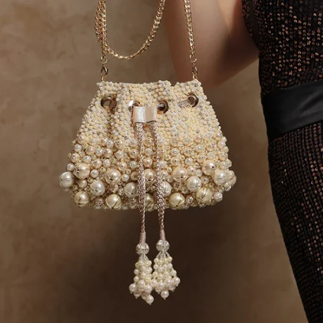 Mini Pearl Bucket Ivory