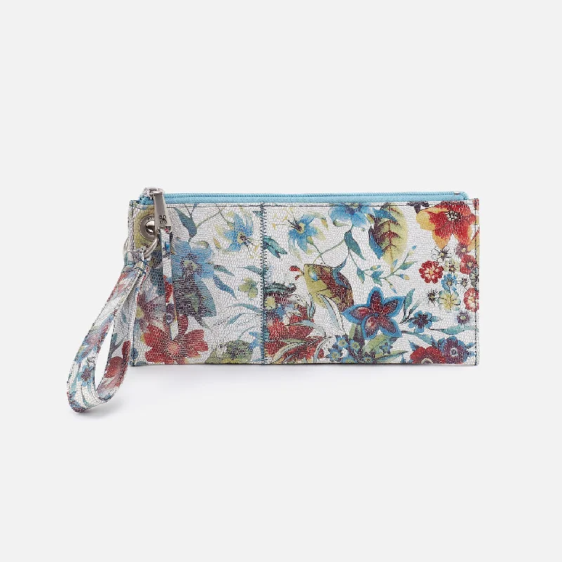 Vintage-style money clips for collectorsVintage-style money clips for collectorsVida Wristlet in Printed Leather - Botanic Print