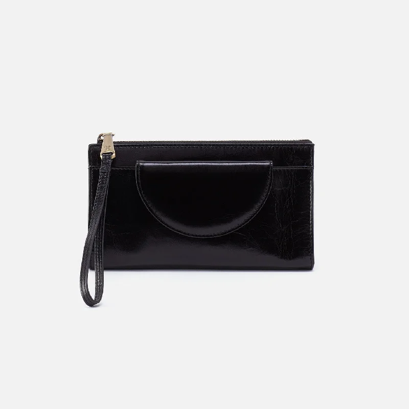 Money clips with magnetic closureMoney clips with magnetic closureZenith Wristlet in Polished Leather - Black Money clips with magnetic closureMoney clips with magnetic closureZenith Wristlet in Polished Leather - Black