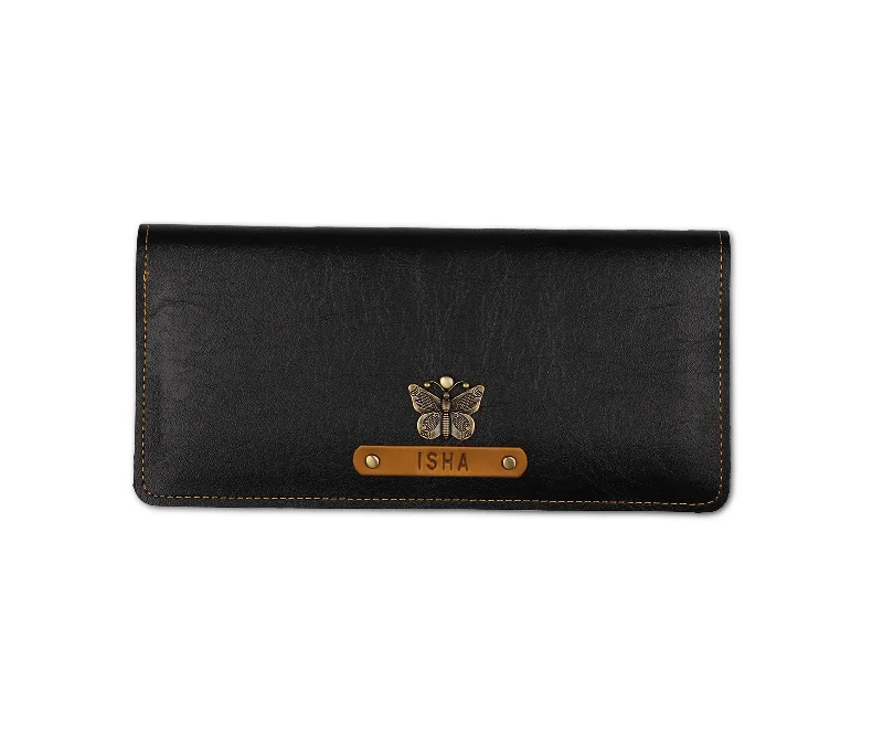 Vintage-Style Passport Covers & Wallets with Brass Hardware for Retro EnthusiastsBlack Womens Wallet Vintage-Style Passport Covers & Wallets with Brass Hardware for Retro EnthusiastsBlack Womens Wallet
