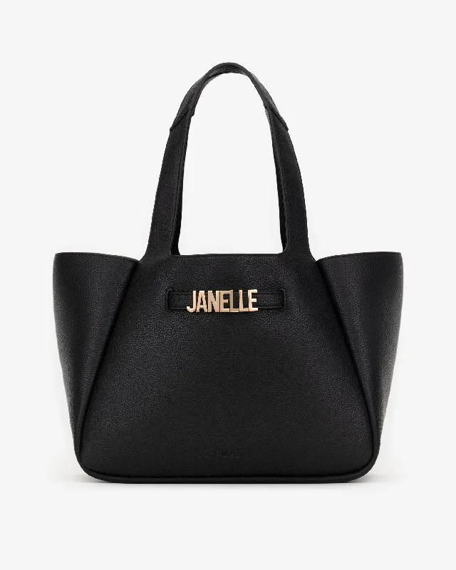 Pre-order (Late February): Casual Tote in Black/Gold with Personalised Hardware