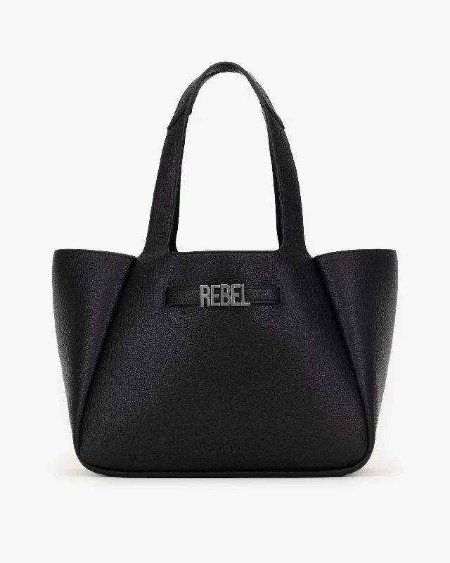 Pre-order (Late February): Casual Tote in Black/Gunmetal with Personalised Hardware