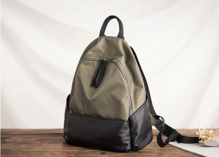 Green Nylon+Black Leather
