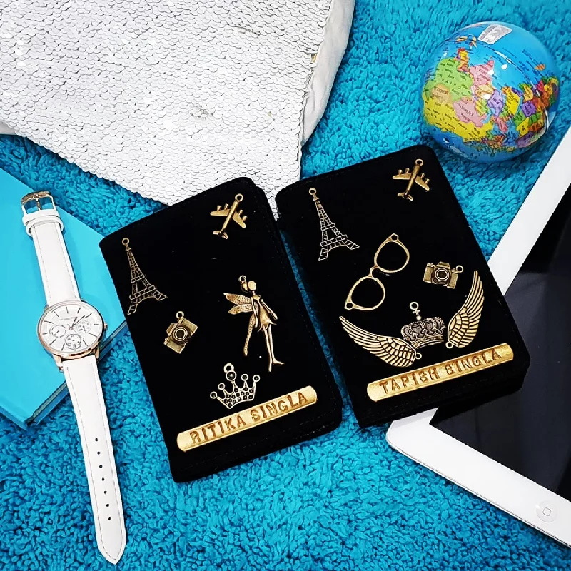 Vegan Leather Passport Covers & Wallets for Environmentally Conscious PeoplePersonalised Black Velvet Passport Cover Vegan Leather Passport Covers & Wallets for Environmentally Conscious PeoplePersonalised Black Velvet Passport Cover