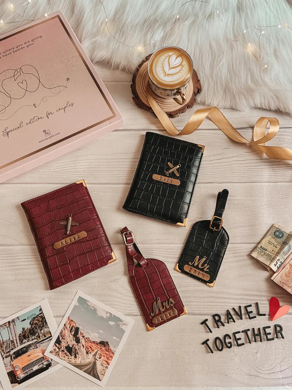 Foldable Passport Covers & Wallets Made of Flexible PVC for Easy StorageCouple Passport Cover & Luggage Tag - Rosewood and Raven Black Foldable Passport Covers & Wallets Made of Flexible PVC for Easy StorageCouple Passport Cover & Luggage Tag - Rosewood and Raven Black
