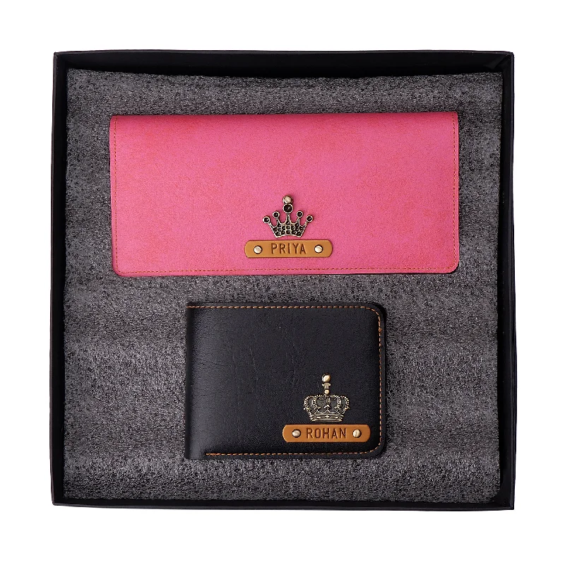 Leather Passport Covers & Wallets with Handmade Stitching for Luxury TravelersPersonalized Couple Wallets Set Leather Passport Covers & Wallets with Handmade Stitching for Luxury TravelersPersonalized Couple Wallets Set