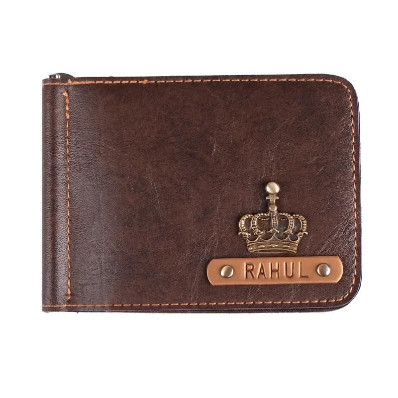 Vintage-Style Passport Covers & Wallets with Brass Hardware for Retro EnthusiastsDark Brown Money Clipper Vintage-Style Passport Covers & Wallets with Brass Hardware for Retro EnthusiastsDark Brown Money Clipper
