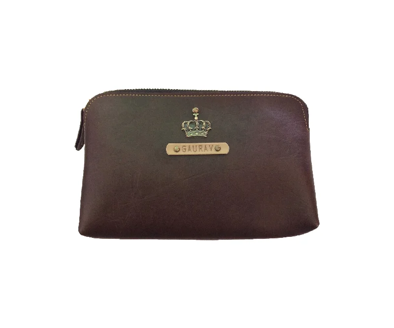 Magnetic-Closure Passport Covers & Wallets for Quick AccessDark Brown Travel Pouch Magnetic-Closure Passport Covers & Wallets for Quick AccessDark Brown Travel Pouch
