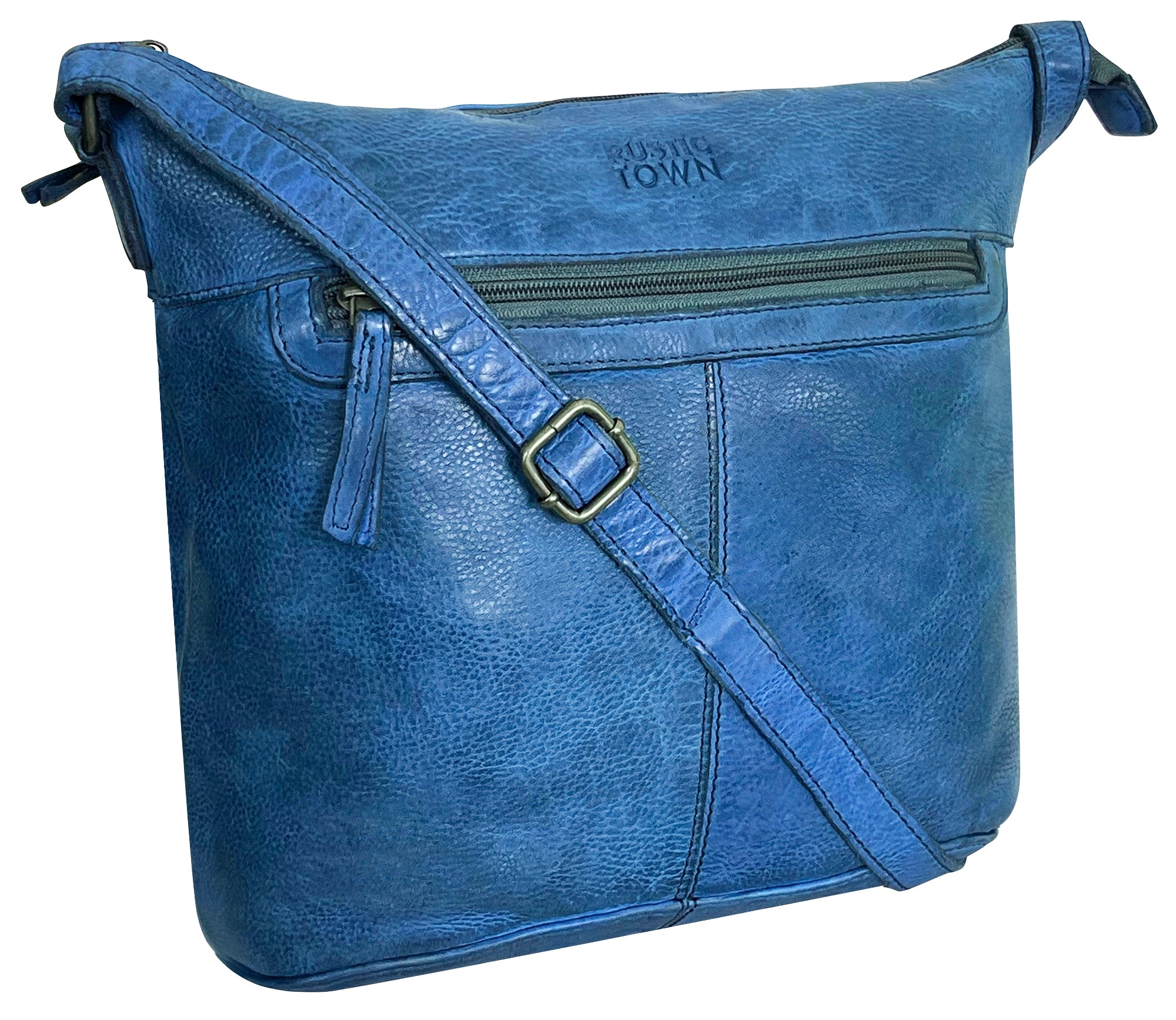 Leather Sling Bag for Women, Blue