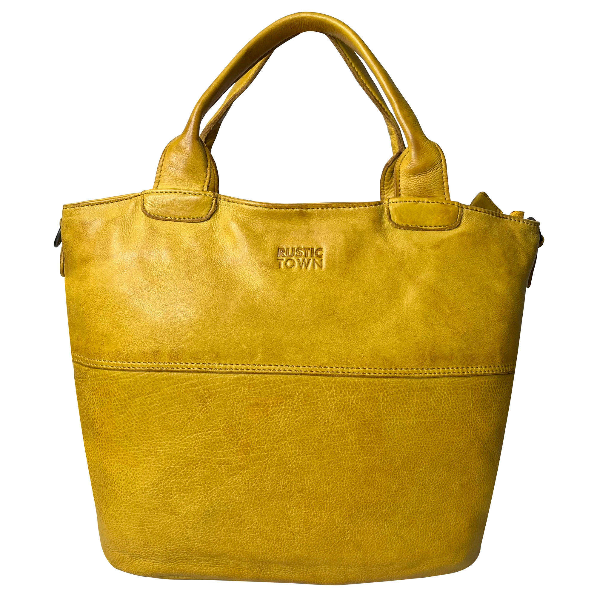 Leather Tote Bag for Women, Yellow
