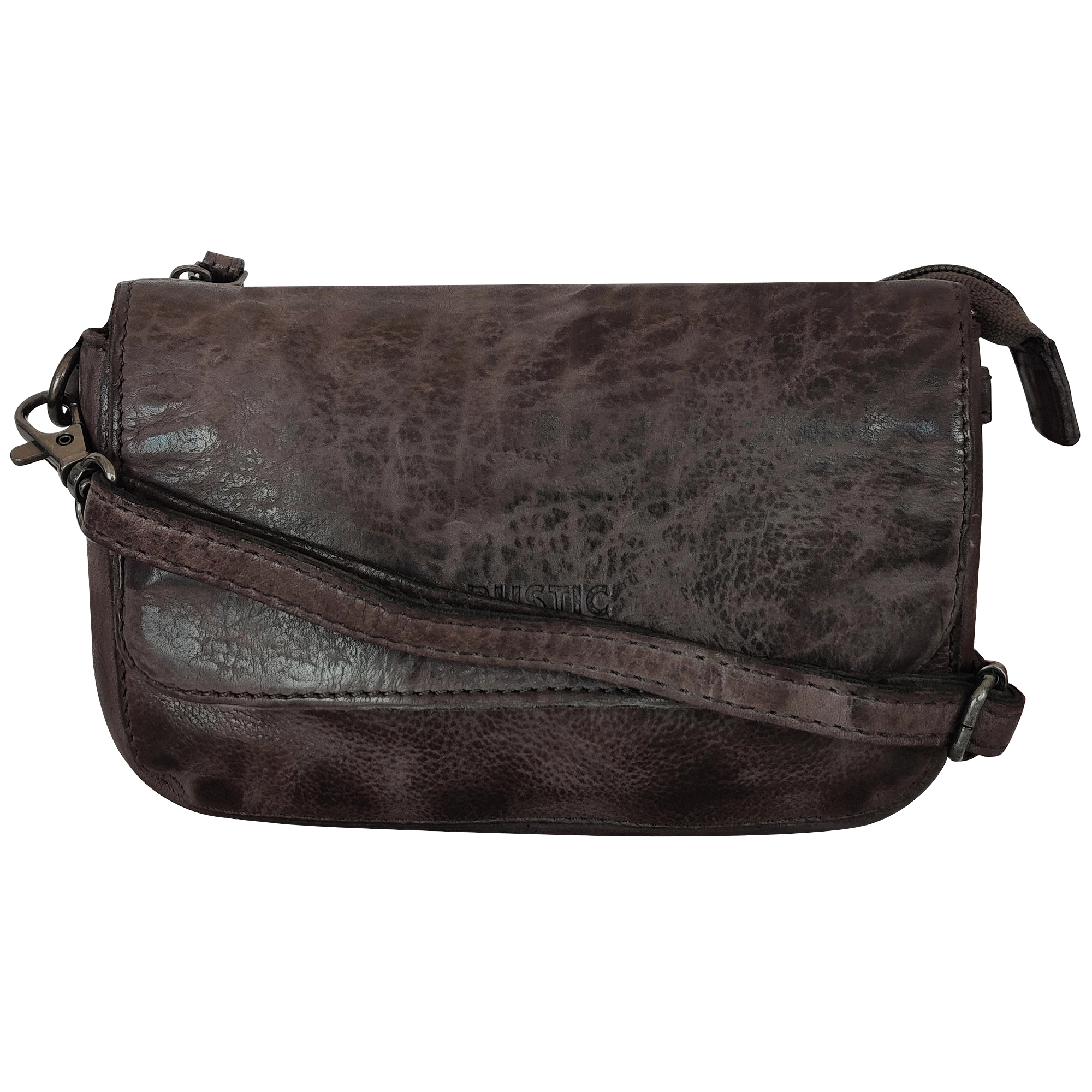 Leather Wallet Travel Purse Waist Bag for Women, Stone Brown