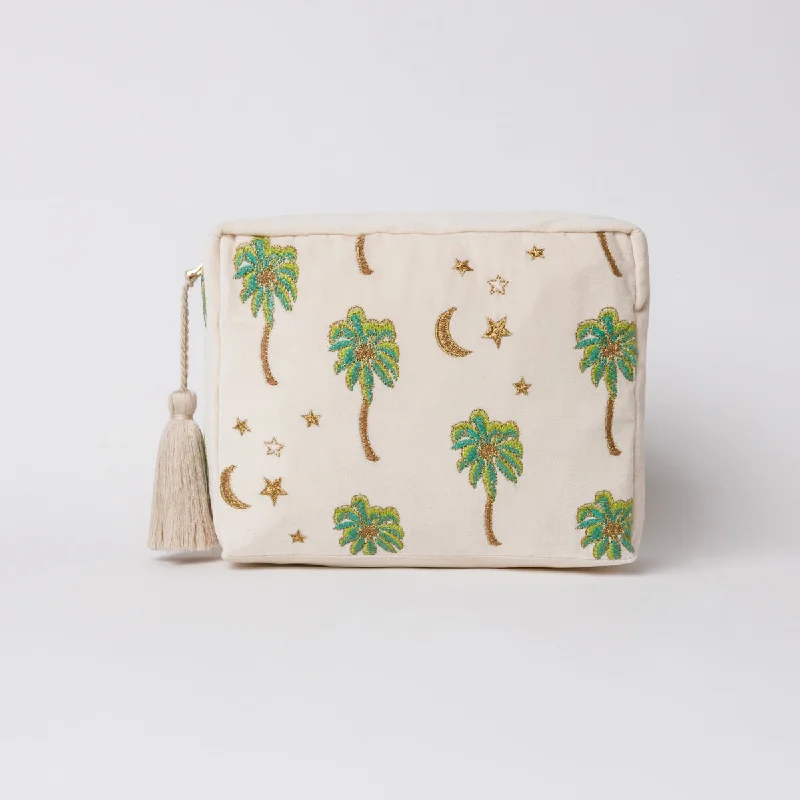 Midnight Palm Wash Bag