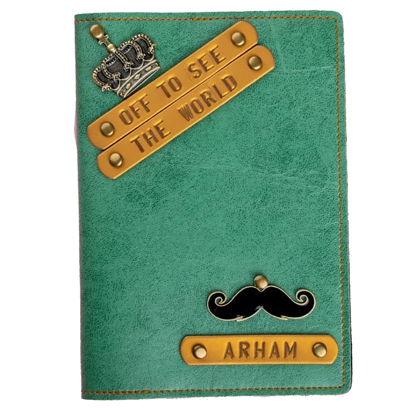 Leather Passport Covers & Wallets with Handmade Stitching for Luxury TravelersOff to See The World (HIM) - Personalized Passport Cover Leather Passport Covers & Wallets with Handmade Stitching for Luxury TravelersOff to See The World (HIM) - Personalized Passport Cover