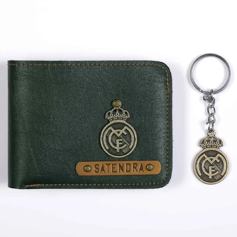 Leather Passport Covers & Wallets with Handmade Stitching for Luxury TravelersPersonalised Mens Wallet - Real Madrid Leather Passport Covers & Wallets with Handmade Stitching for Luxury TravelersPersonalised Mens Wallet - Real Madrid