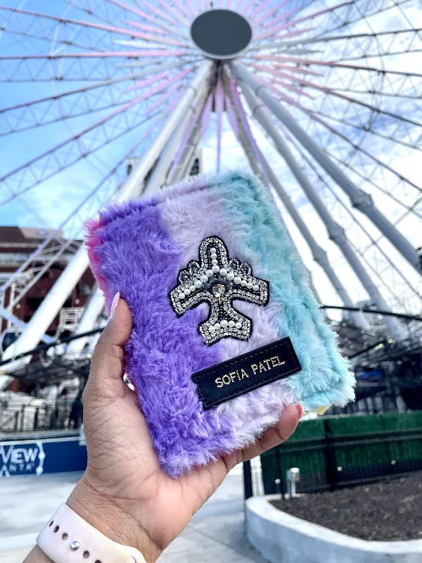 Leather Passport Covers & Wallets with Handmade Stitching for Luxury TravelersPersonalised Passport Cover - Multi Colour Fur