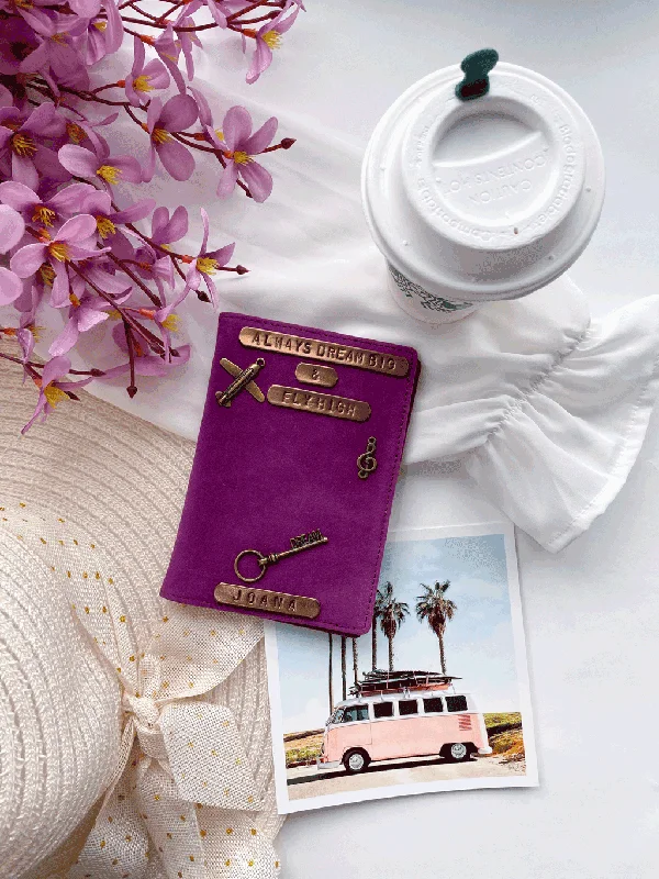 Vegan Leather Passport Covers & Wallets for Environmentally Conscious PeoplePersonalised Violet Velvet Passport Cover Vegan Leather Passport Covers & Wallets for Environmentally Conscious PeoplePersonalised Violet Velvet Passport Cover