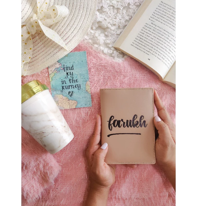 Leather Passport Covers & Wallets with Handmade Stitching for Luxury TravelersPersonalised Beige Initials Printed Passport Cover Leather Passport Covers & Wallets with Handmade Stitching for Luxury TravelersPersonalised Beige Initials Printed Passport Cover