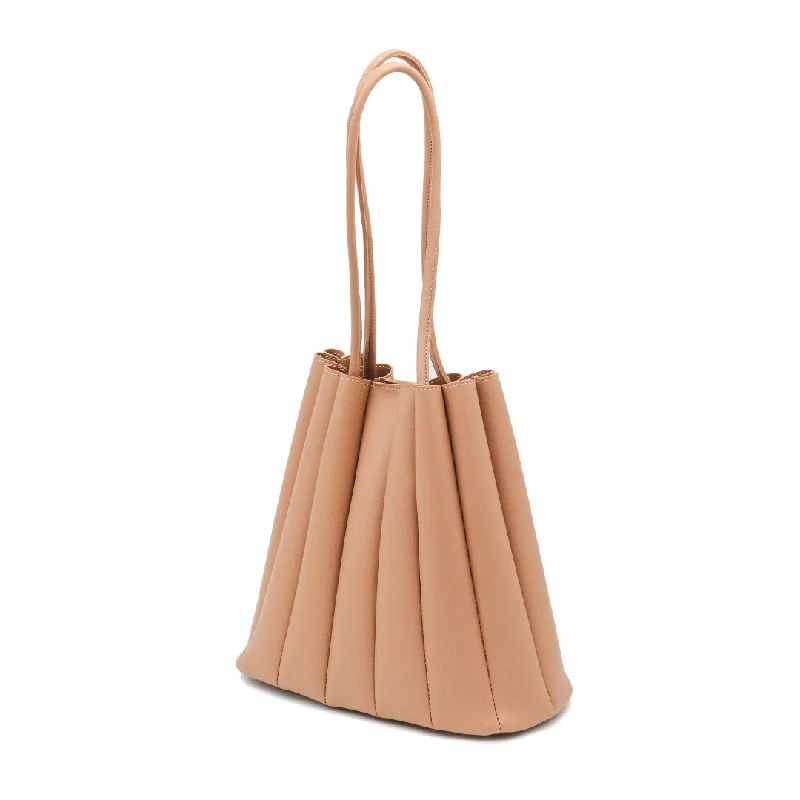 Pleated Tote-Biscuit