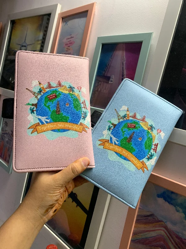 Embroidered Silk Passport Covers & Wallets with Gold Thread for Special Occasionsprinted couple Embroidered Silk Passport Covers & Wallets with Gold Thread for Special Occasionsprinted couple