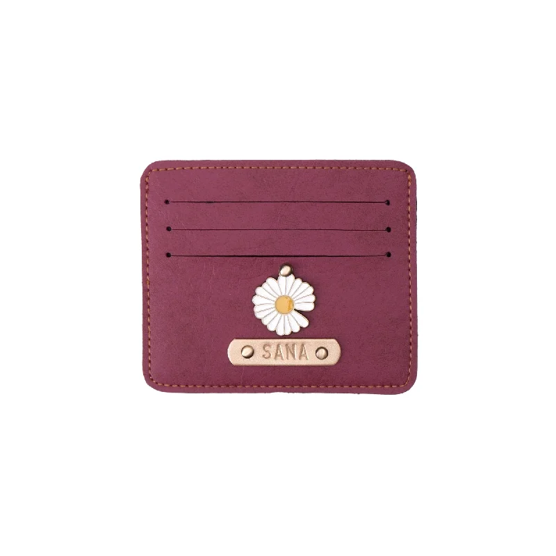 Leather Passport Covers & Wallets with Handmade Stitching for Luxury TravelersPurple Card Holder