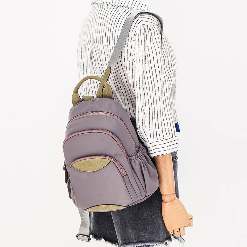 Small Ladies Lightweight Nylon Backpack Purse Waterproof Rucksack Bag For Women