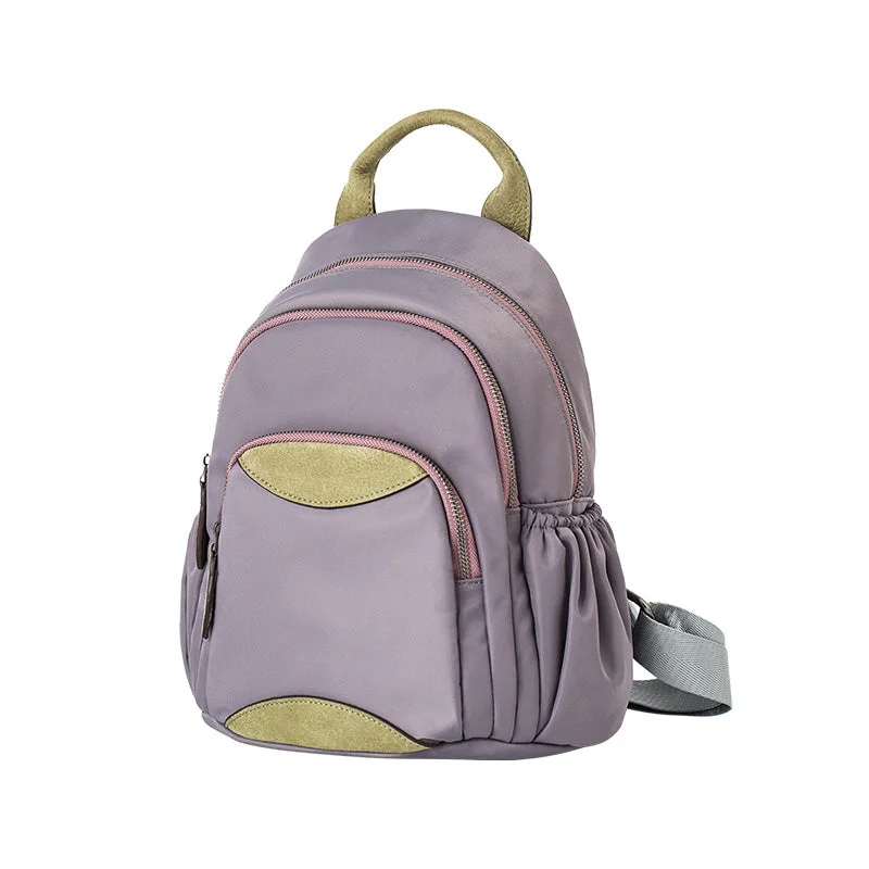 Purple Nylon+Green Leather