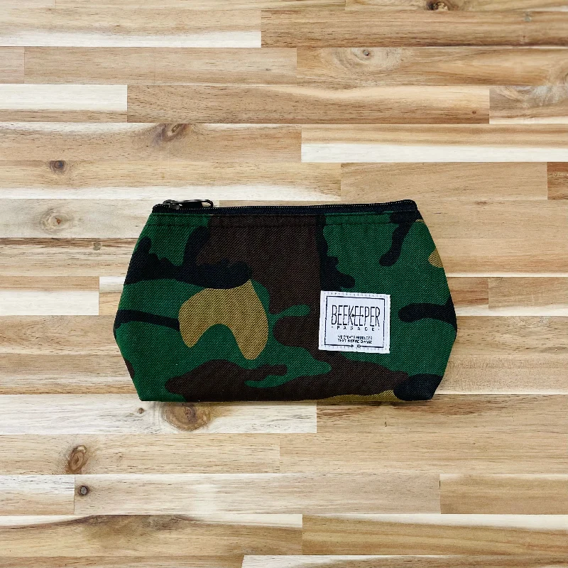 The Camouflage Small Toiletry + Makeup Bag
