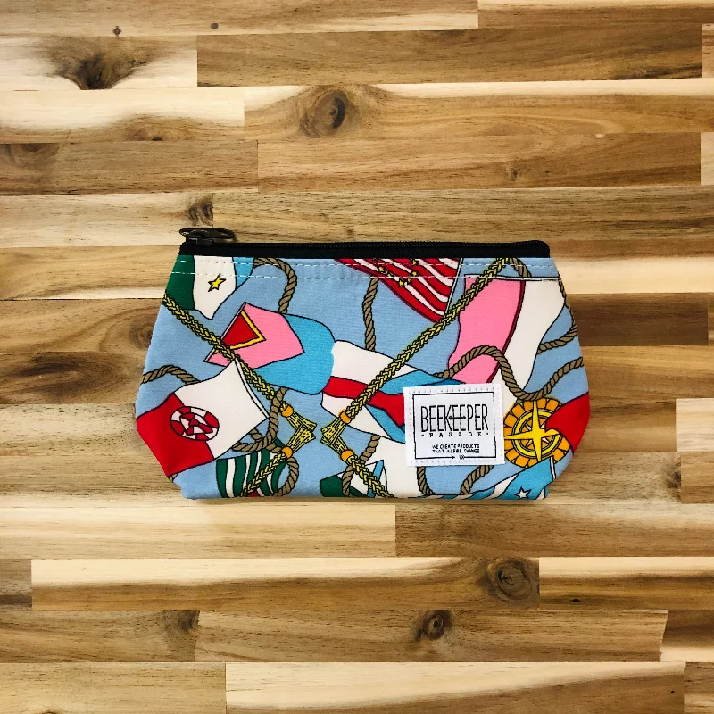 The Nautical Compass 🧭 Small Toiletry + Makeup Bag