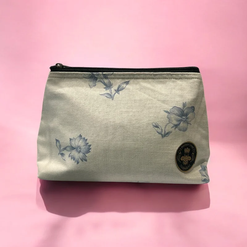 THE BLUE FLOWER DEN Large Toiletry + Makeup Bag