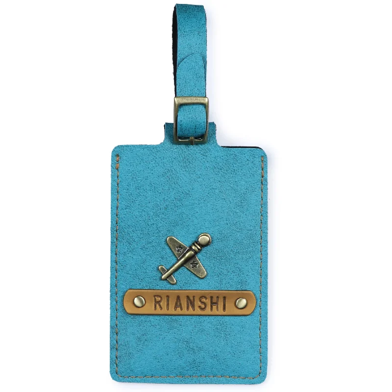 Vegan Leather Passport Covers & Wallets for Environmentally Conscious PeopleTurquoise Luggage Tag - ID slot Vegan Leather Passport Covers & Wallets for Environmentally Conscious PeopleTurquoise Luggage Tag - ID slot