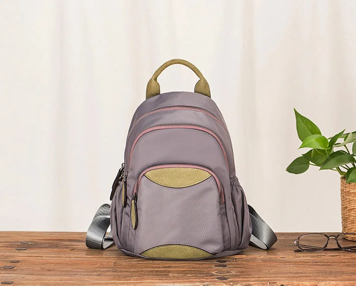 Purple Nylon+Green Leather