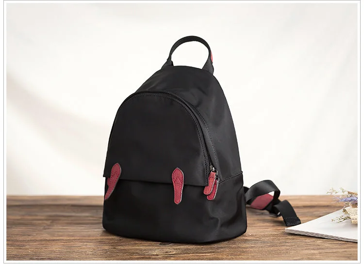 Black Nylon+Red Leather