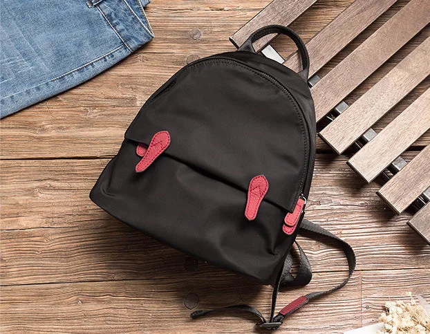 Black Nylon+Red Leather