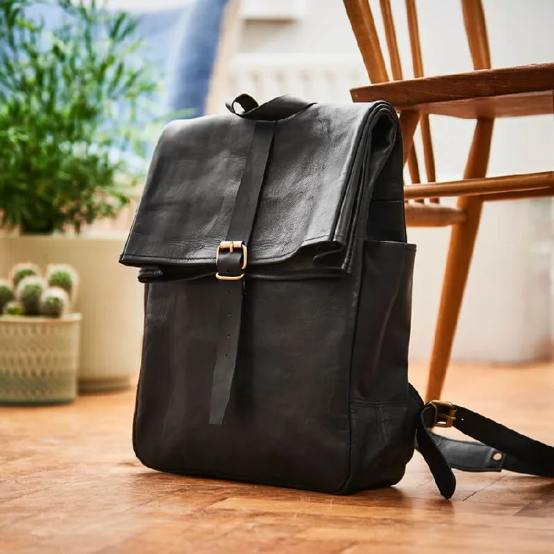 Soft - sided travel bag with reinforced corners for durabilitySoft - sided travel bag with reinforced corners for durabilityBlack Leather Roll-Top Backpack Soft - sided travel bag with reinforced corners for durabilitySoft - sided travel bag with reinforced corners for durabilityBlack Leather Roll-Top Backpack