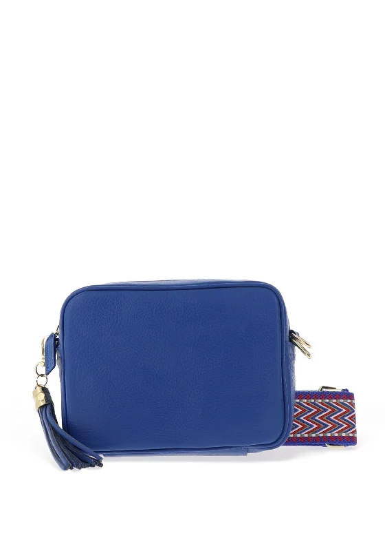 Men's crossbody bag with a built - in charging port for tech use on the goMen's crossbody bag with a built - in charging port for tech use on the goElie Beaumont Leather Crossbody Bag, Royal Blue