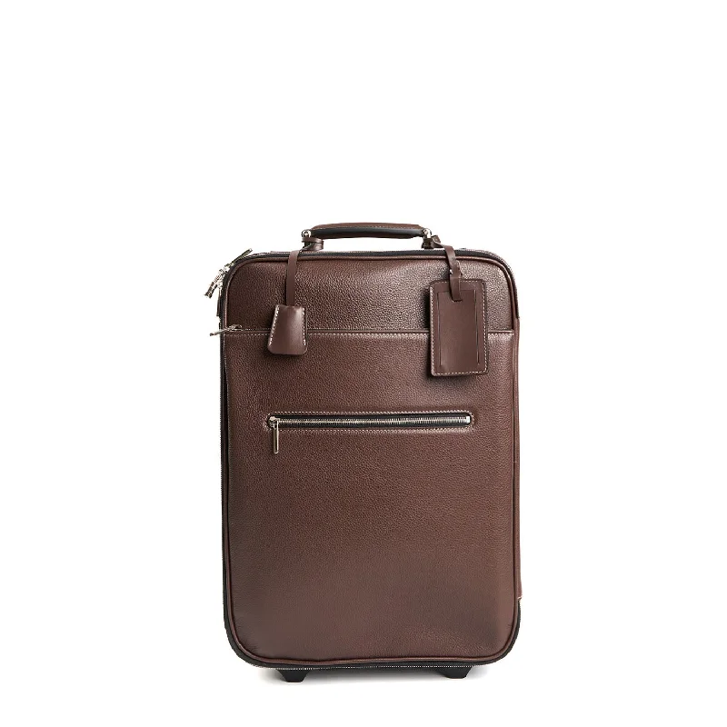 Foldable fabric travel bag for convenient storage when not in useFoldable fabric travel bag for convenient storage when not in useDARK BROWN SEMI-RIGID TROLLEY Foldable fabric travel bag for convenient storage when not in useFoldable fabric travel bag for convenient storage when not in useDARK BROWN SEMI-RIGID TROLLEY