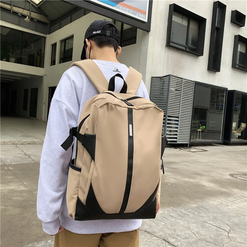 Men's compact backpack with padded shoulder straps for short errandsEco-friendly briefcases made from sustainable materialsFashion Simple Large Capacity Solid Color Backpack Men's compact backpack with padded shoulder straps for short errandsEco-friendly briefcases made from sustainable materialsFashion Simple Large Capacity Solid Color Backpack