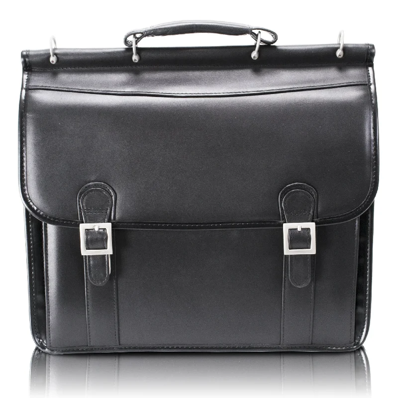 Best briefcases for business travelersBest briefcases for business travelersHALSTED | 15" Leather Double-Compartment Laptop Briefcase